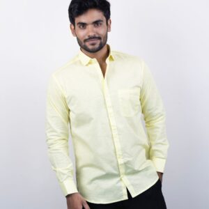 Lemon Yellow Premium Linen Shirt