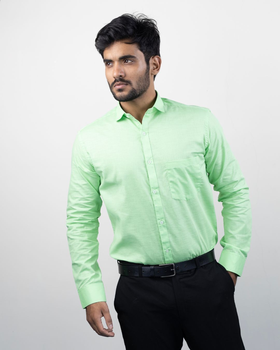 Light Green Premium Linen Shirt