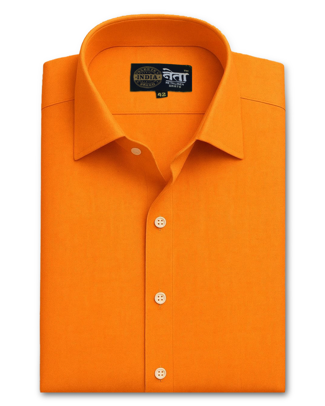 Orange Premium Linen Shirt