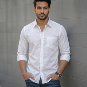 White Linen Shirt for Men