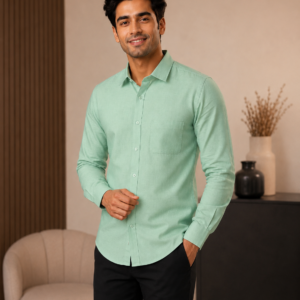 Light Green Premium Linen Shirt