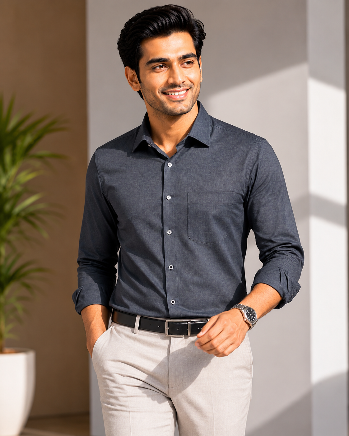 Gray Premium Linen Shirt Gray Premium Linen Shirt