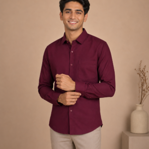 Maroon Premium Linen Shirt