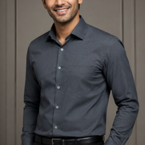 Gray Premium Linen Shirt
