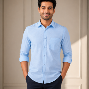 Sky Blue Premium Linen Shirt