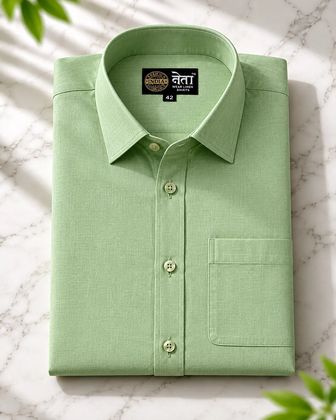 Light Green Premium Linen Shirt