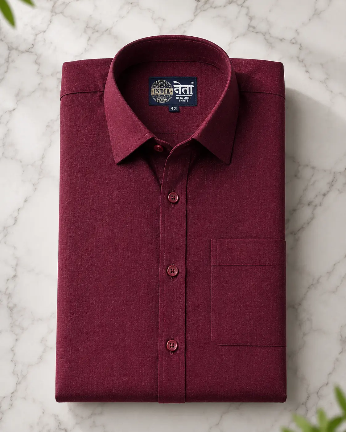 Maroon Premium Linen Shirt