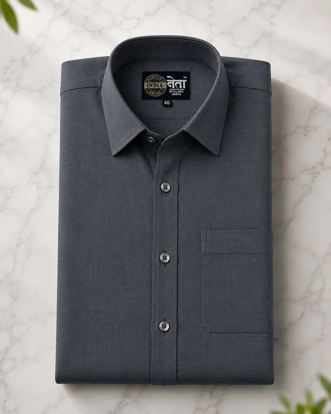 Gray Premium Linen Shirt